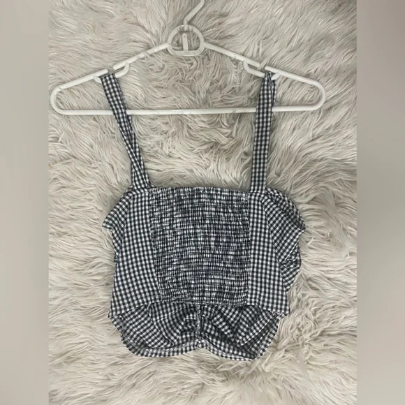 FOREVER 21 GINGHAM CROP TOP - Picture 2 of 2